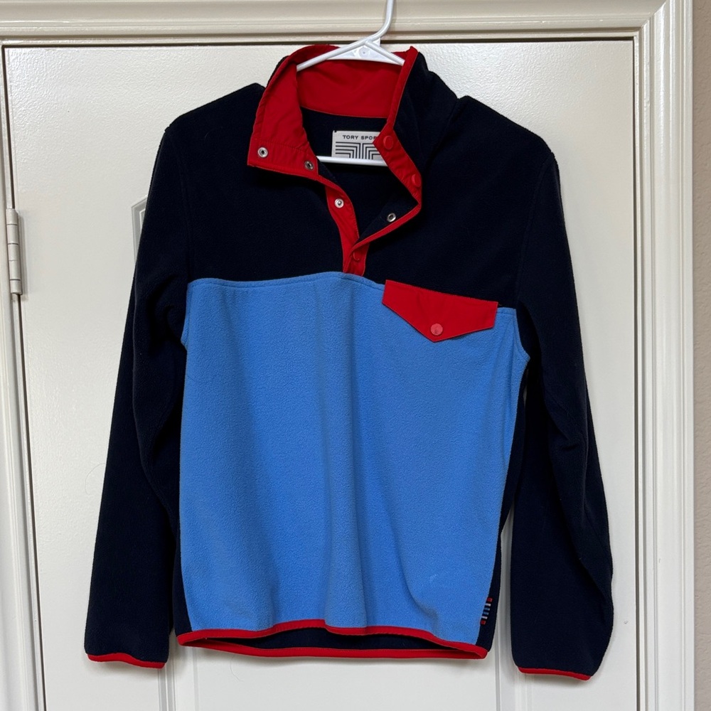 Tory Sport Red and Black Pullover